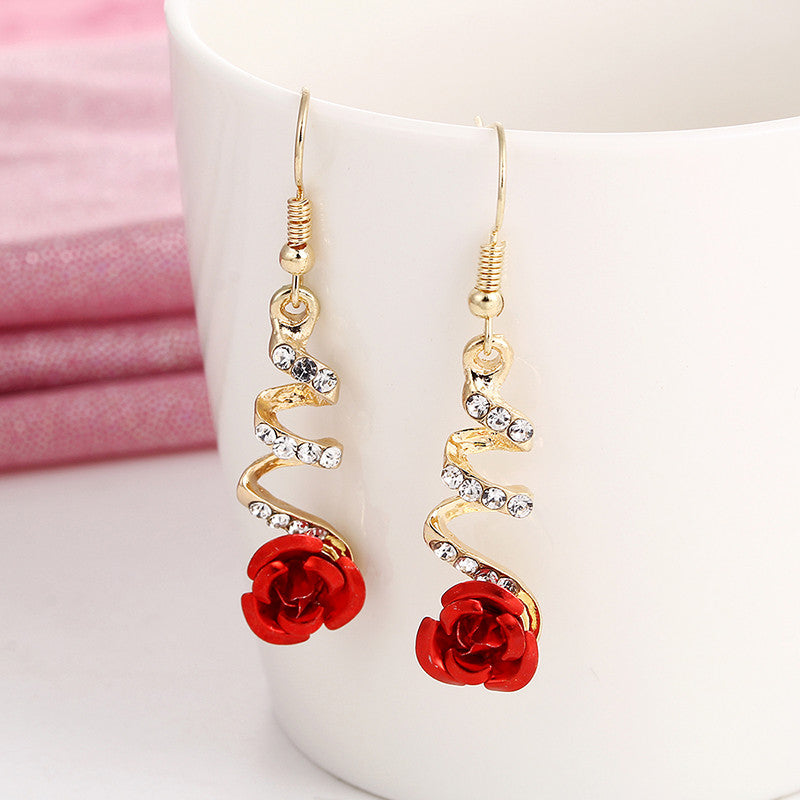 Rose Style Earrings - Sullys Beauty 