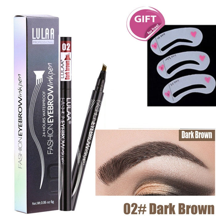 5-Color Four-Pronged Eyebrow Waterproof Long-Lasting  Pencil Eyebrow Shadow - Sullys Beauty 